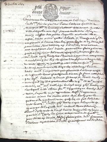Etude de Me Jean-Baptiste Trencart à Amiens (étude n°12). Minutes de l'année 1682
