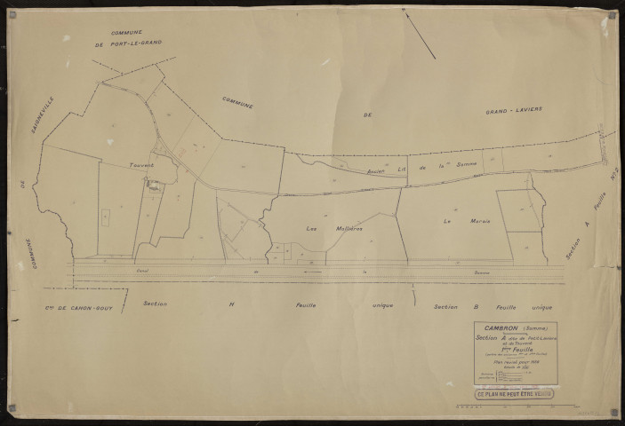 Plan du cadastre rénové - Cambron : section A1