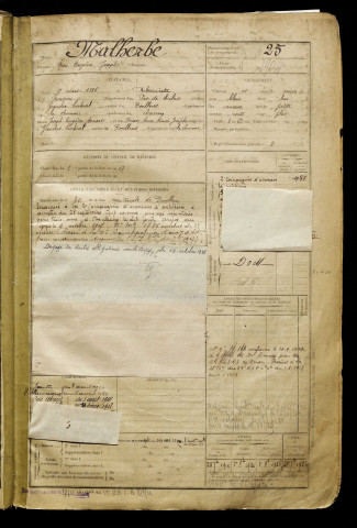 Malherbe, Léon Eugène Joseph, né le 09 mars 1886 à Rebreuviette (Pas-de-Calais), classe 1906, matricule n° 25, Bureau de recrutement d'Abbeville