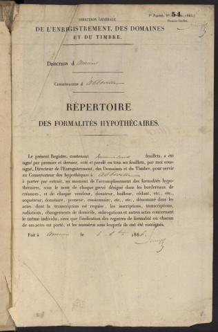Répertoire des formalités hypothécaires, du 6/04/1867 au 18/06/1867, registre n° 263 (Abbeville)