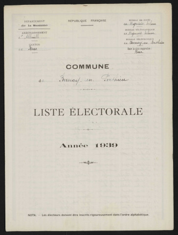 Liste électorale : Bernay-en-Ponthieu (Bernay)