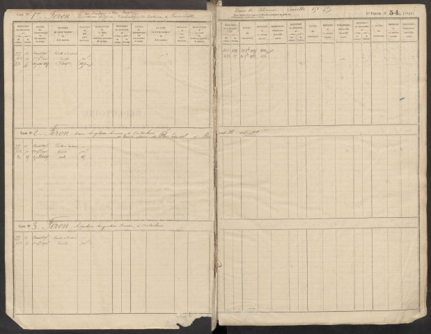 Répertoire des formalités hypothécaires, du 13/04/1896 au 01/10/1896, volume n° 166 (Conservation des hypothèques de Doullens)