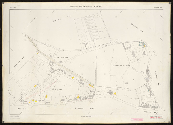 Plan du cadastre rénové - Saint-Valery-Sur-Somme : section AC
