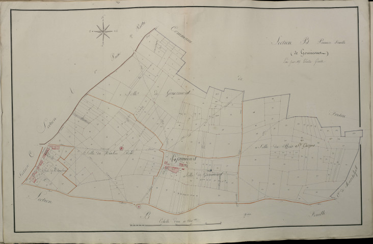 Plan du cadastre napoléonien - Atlas cantonal - Ablaincourt-Pressoir (Ablaincourt) : Gomicourt, B1