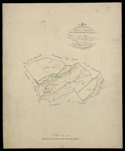 Plan du cadastre napoléonien - Namps-Maisnil (Rumaisnil) : tableau d'assemblage