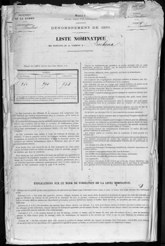 Recensement de la population : Lucheux