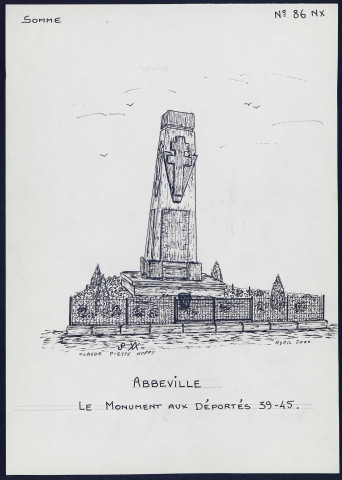 Abbeville : monument aux déportés 39-45 - (Reproduction interdite sans autorisation - © Claude Piette)