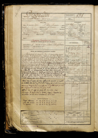 Desgardin, Ismaël Charles Valery Eugène, né le 12 janvier 1900 à Saint-Valery-sur-Somme (Somme), classe 1920, matricule n° 638, Bureau de recrutement d'Abbeville