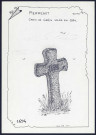 Pierregot : croix de grès volée en 1974 - (Reproduction interdite sans autorisation - © Claude Piette)
