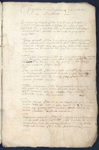 Mouflers (Saint-Vast) : baptêmes, mariages, sépultures (1661-1685)