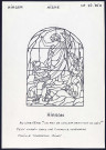 Hirson (Aisne) : vitrail dans une chapelle funéraire au cimetière - (Reproduction interdite sans autorisation - © Claude Piette)