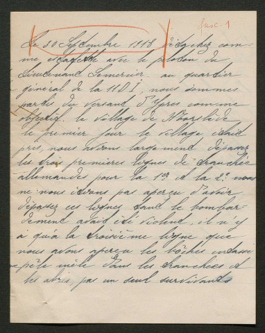 Témoignage de Dutrieux, Louis et correspondance avec Jacques Péricard