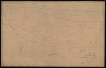 Plan du cadastre napoléonien - Bernaville : Domaine (Le) ; Cent Journeaux (les), E