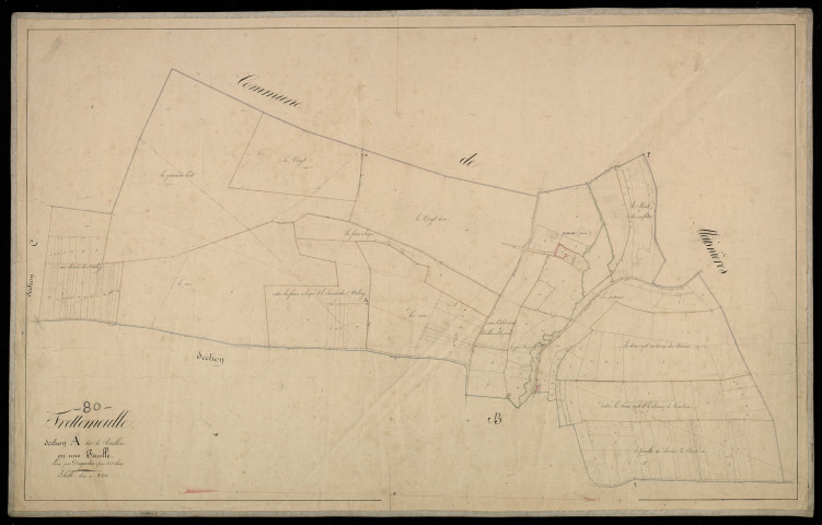 Plan du cadastre napoléonien - Frettemeule (Frettemeulle) : Baillon (Le), A