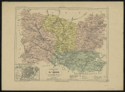 Atlas de la France Illustré. Département de l'Oise par V.A. Malte-Brun. En fenêtre plan de Beauvais