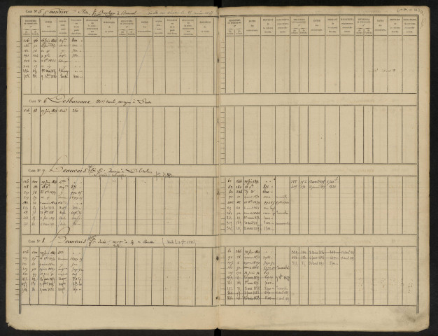 Répertoire des formalités hypothécaires, du 16/06/1845 au 13/03/1846, volume n° 69 (Conservation des hypothèques de Doullens)