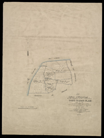 Plan du cadastre napoléonien - Fort-Mahon-Plage : tableau d'assemblage