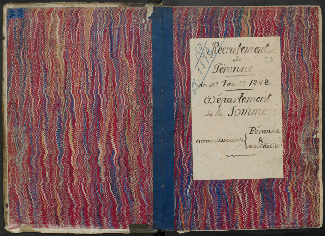 Péronne : liste des matricules n° 1 à 1242 de la classe 1873