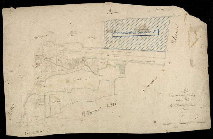 Plan du cadastre napoléonien - Heilly : B3