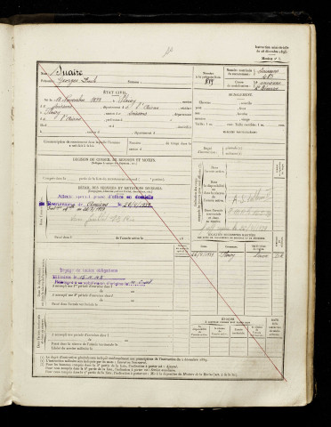 Suaire, Georges Emile, né le 18 novembre 1898 à Ploisy (Aisne), classe 1918, matricule n° 485, Bureau de recrutement d'Amiens