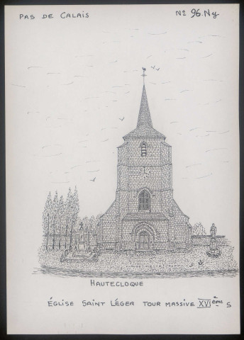 Hautecloque (Pas-de-Calais) : église Saint-Léger - (Reproduction interdite sans autorisation - © Claude Piette)