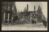 CAMPAGNE DE 1914. RUINES D'YPRES. MARCHE BAS ET MUSEE