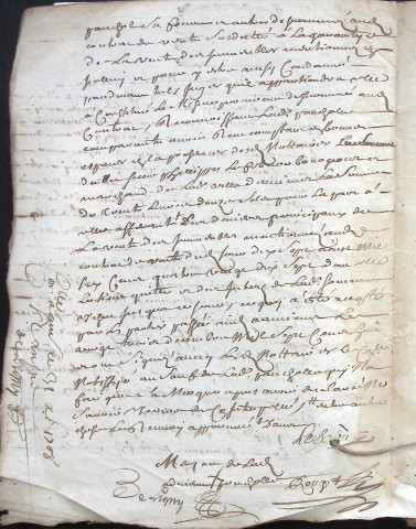 Etude de Me Nicolas Rouget à Amiens (étude n°5). Minutes de l'année 1708