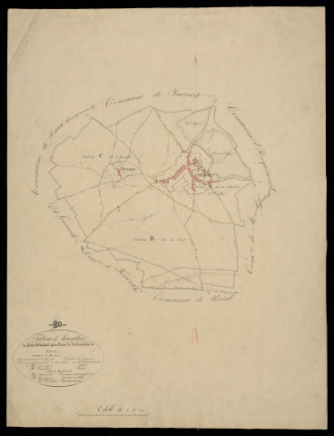 Plan du cadastre napoléonien - Citerne : tableau d'assemblage