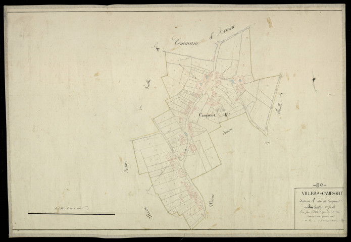 Plan du cadastre napoléonien - Villers-Campsart : Campsart, A1