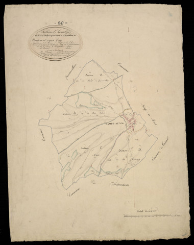 Plan du cadastre napoléonien - Namps-Maisnil (Namps au Val) : tableau d'assemblage