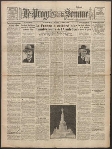 Le Progrès de la Somme, numéro 18702, 12 novembre 1930