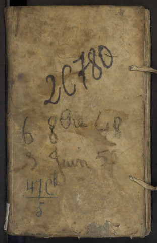 Centième denier du bureau d'Andainville pour la période du 6 octobre 1748 au 3 juin 1755