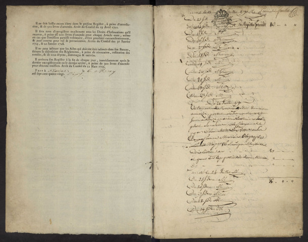 Insinuations du bureau d'Andainville pour la période du 12 juillet 1790 au 17 décembre 1791