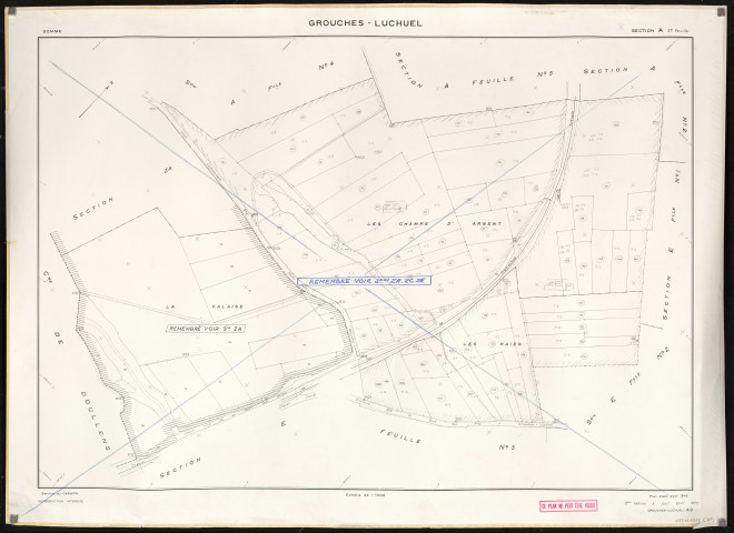 Plan du cadastre rénové - Grouches-Luchuel : section A3