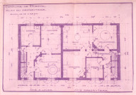 Reconstruction du presbytère : plan au sol de la maison