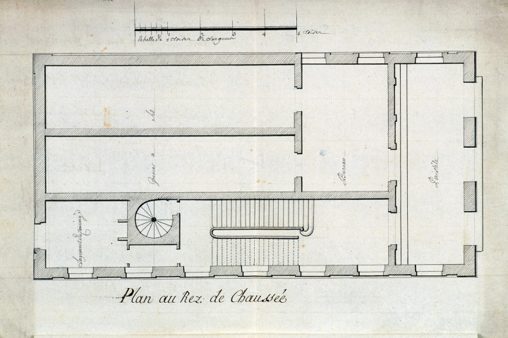 Hôtel de ville de Roye : plan du rez-de-chaussée