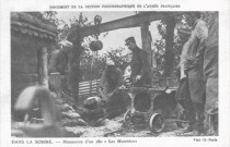 Dans la Somme - Manoeuvre d'un 280 "Les munitions"