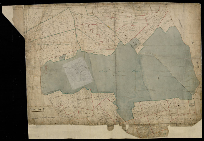 Plan du cadastre napoléonien - Blangy-Tronville (Blangy) : C