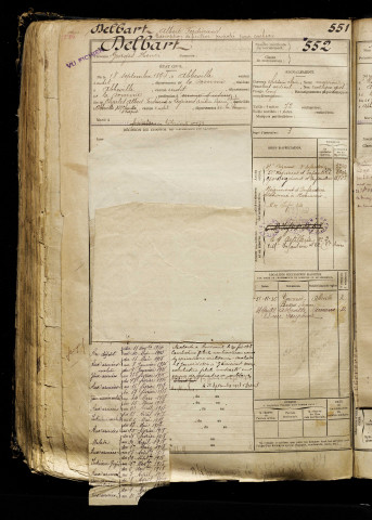 Delbart, Georges Henri, né le 18 septembre 1894 à Abbeville (Somme), classe 1914, matricule n° 552, Bureau de recrutement d'Abbeville