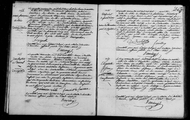 Amiens : mariages, décès