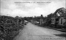 Lamotte en Santerre en 1918. Route d'Amiens à Péronne