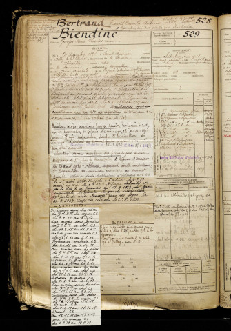 Biendiné, Georges René Charles, né le 20 décembre 1894 à Saint-Riquier (Somme), classe 1914, matricule n° 529, Bureau de recrutement d'Abbeville