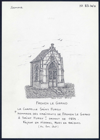 Frohen-le-Grand : chapelle Saint-FurSy - (Reproduction interdite sans autorisation - © Claude Piette)