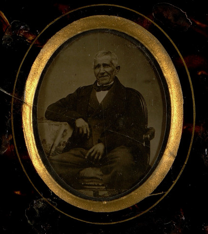 Portrait de Casimir SIOMBOING, poissonnier, né en 1800 à Buscourt, hameau dépendant de la commune de Feuillères