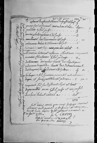 Inventaire après décès de M. Hermant (XVIIIe siècle)