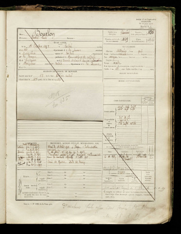 Bourlon, André Louis, né le 01 octobre 1898 à Corbie (Somme), classe 1918, matricule n° 169, Bureau de recrutement d'Abbeville