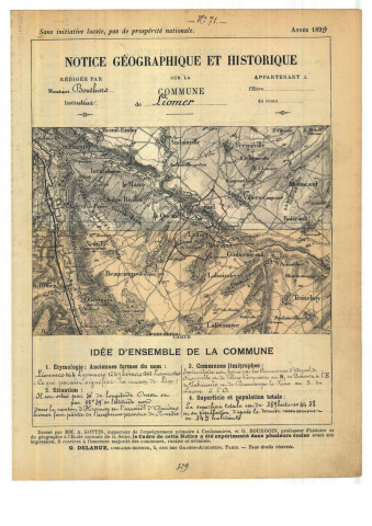 Liomer : notice historique et géographique sur la commune