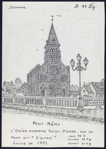 Pont-Rémy : église moderne Saint-Pierre - (Reproduction interdite sans autorisation - © Claude Piette)