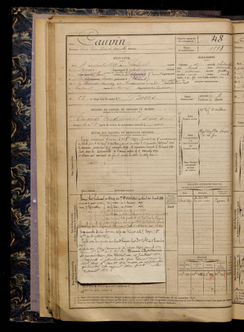 Cauvin, Louis Pierre Alexandre Lominsky, né le 04 septembre 1869 à Salouël (Somme), classe 1889, matricule n° 48, Bureau de recrutement d'Amiens