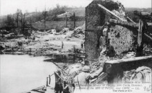 Bataille de la Somme. Les ruines du Moulin de Fargny, près Curlu. Ruins of the mill'of Fargny, near Curlu
